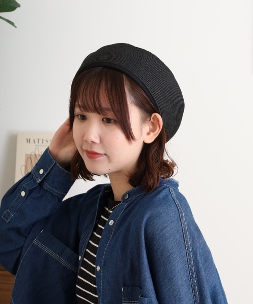 Sense of Grace(センスオブグレース)の「流線デザイン ブレードベレー帽(ハンチング/ベレー帽・レディース・ナチュラル/ブラック/ベージュ・FREE)」の22枚目の写真