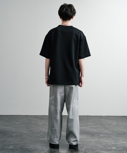 Rocky Monroe(ロッキーモンロー)の「オーバーサイズサイドスナップスリット ハーフスリーブTシャツ(Tシャツ/カットソー・メンズ・ブラック/ホワイト/グレー・L/M/XL)」の22枚目の写真