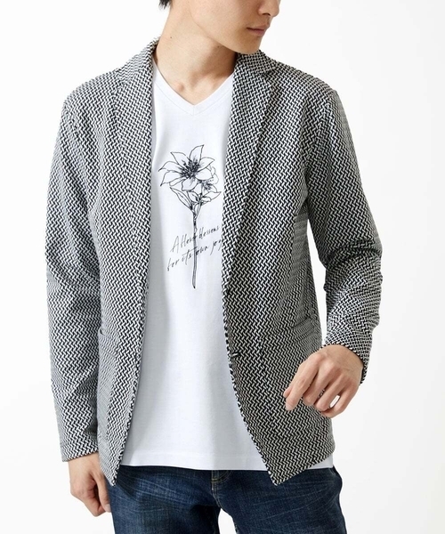 MK MICHEL KLEIN HOMME (エムケーミッシェルクランオム)の「【ラスト1/洗える 】フェザーへリンボンジャケット(テーラードジャケット・メンズ・ライトブラウン/ブラック・46/51/48)」の11枚目の写真