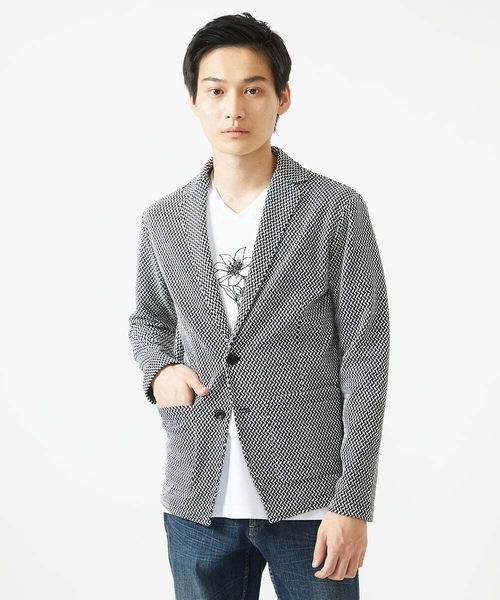 MK MICHEL KLEIN HOMME (エムケーミッシェルクランオム)の「【ラスト1/洗える 】フェザーへリンボンジャケット(テーラードジャケット・メンズ・ライトブラウン/ブラック・46/51/48)」の12枚目の写真