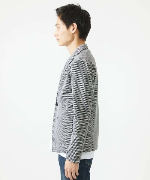 MK MICHEL KLEIN HOMME (エムケーミッシェルクランオム)の「【ラスト1/洗える 】フェザーへリンボンジャケット(テーラードジャケット・メンズ・ライトブラウン/ブラック・46/51/48)」の13枚目の写真