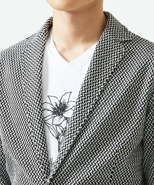 MK MICHEL KLEIN HOMME (エムケーミッシェルクランオム)の「【ラスト1/洗える 】フェザーへリンボンジャケット(テーラードジャケット・メンズ・ライトブラウン/ブラック・46/51/48)」の15枚目の写真