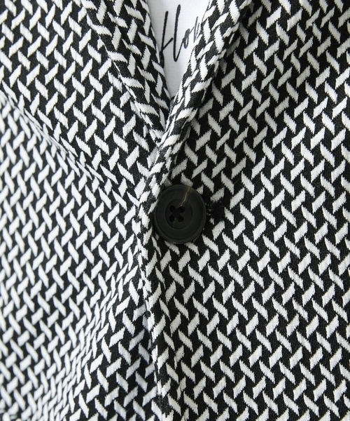 MK MICHEL KLEIN HOMME (エムケーミッシェルクランオム)の「【ラスト1/洗える 】フェザーへリンボンジャケット(テーラードジャケット・メンズ・ライトブラウン/ブラック・46/51/48)」の18枚目の写真