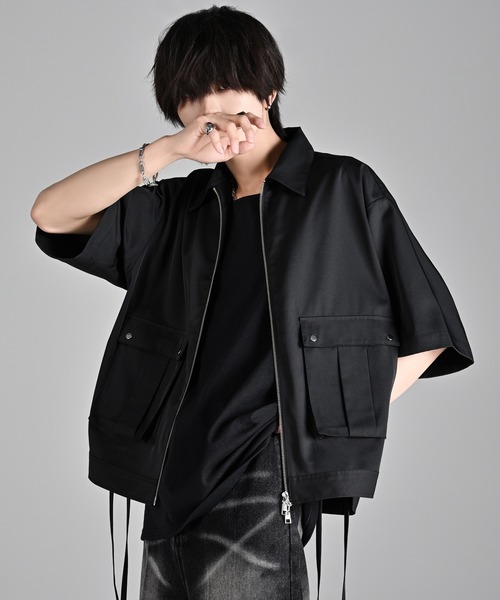【ADRER】 ミリタリースーパーギミックシャツブルゾン military super gimmick shirt blouson / ミリタリースーパー