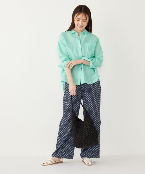 SHIPS Colors(シップス カラーズ)の「SHIPS Colors:〈手洗い可能〉プロヴァンス プリント ゴム パンツ(その他パンツ・レディース・ブルー/イエロー・ONE SIZE)」の20枚目の写真