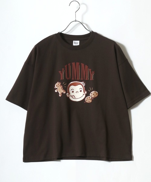 ★キュリアスジョージ/おさるのジョージ/Tシャツ/初期/レアデザイン/ブラック セール】Curious George/おさるのジョージ オーバーサイズ ワン