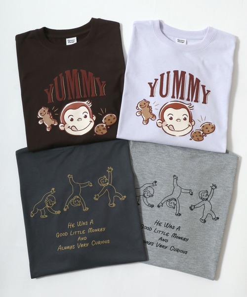 MARUKAWA(マルカワ)の「Curious George/おさるのジョージ オーバーサイズ ワンポイントロゴ キャラクター フロント/バックプリント 半袖Tシャツ(Tシャツ/カットソー・レディース・ブラウン/グレー/ライラック/チャコール・M/L)」の16枚目の写真