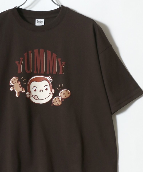 MARUKAWA(マルカワ)の「Curious George/おさるのジョージ オーバーサイズ ワンポイントロゴ キャラクター フロント/バックプリント 半袖Tシャツ(Tシャツ/カットソー・レディース・ブラウン/グレー/ライラック/チャコール・M/L)」の12枚目の写真