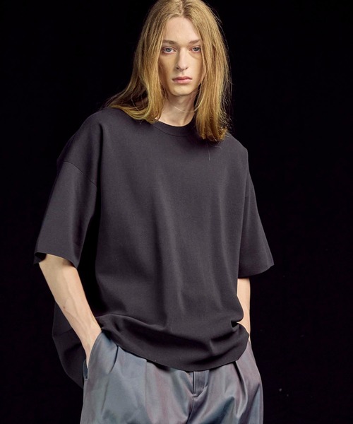 UNISEX》18G Washable Milan Ribs Prime-Over Short Sleeve Crew