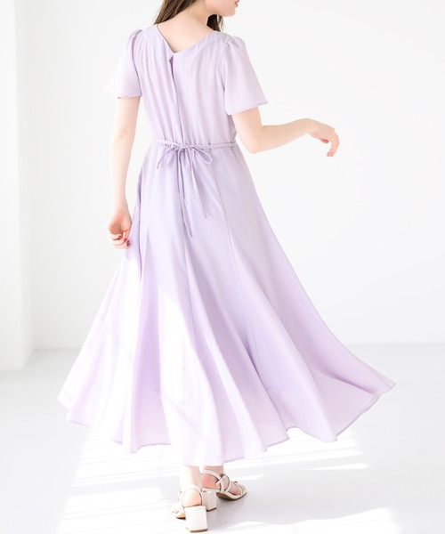 MISCH MASCH（ミッシュマッシュ）の「カシュクールフレアワンピース（ワンピース・レディース・ラベンダー/ブラック/ブルー/ネイビー・S/M）」の4枚目の写真