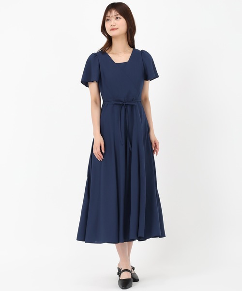 MISCH MASCH（ミッシュマッシュ）の「カシュクールフレアワンピース（ワンピース・レディース・ラベンダー/ブラック/ブルー/ネイビー・S/M）」の5枚目の写真