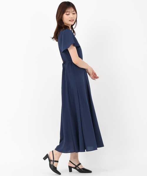 MISCH MASCH（ミッシュマッシュ）の「カシュクールフレアワンピース（ワンピース・レディース・ラベンダー/ブラック/ブルー/ネイビー・S/M）」の15枚目の写真