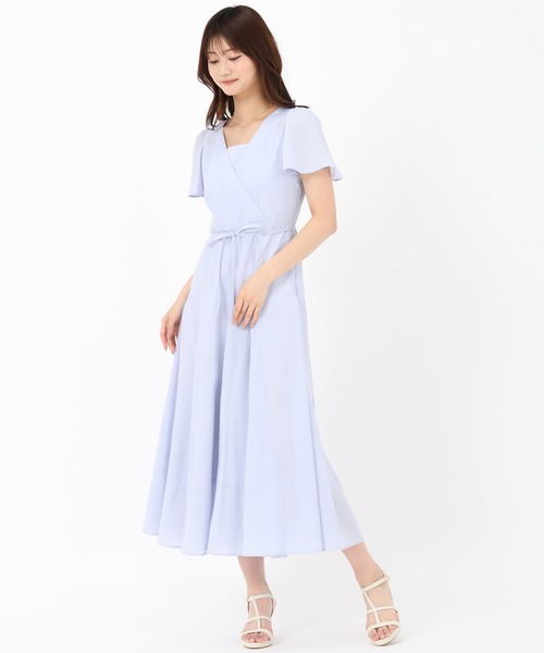 MISCH MASCH（ミッシュマッシュ）の「カシュクールフレアワンピース（ワンピース・レディース・ラベンダー/ブラック/ブルー/ネイビー・S/M）」の18枚目の写真