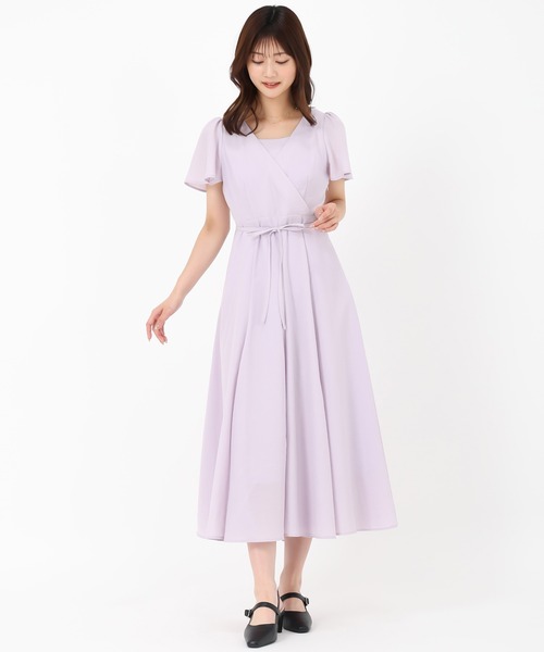 MISCH MASCH（ミッシュマッシュ）の「カシュクールフレアワンピース（ワンピース・レディース・ラベンダー/ブラック/ブルー/ネイビー・S/M）」の20枚目の写真