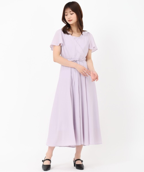 MISCH MASCH（ミッシュマッシュ）の「カシュクールフレアワンピース（ワンピース・レディース・ラベンダー/ブラック/ブルー/ネイビー・S/M）」の21枚目の写真