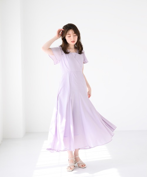 MISCH MASCH（ミッシュマッシュ）の「カシュクールフレアワンピース（ワンピース・レディース・ラベンダー/ブラック/ブルー/ネイビー・S/M）」の22枚目の写真