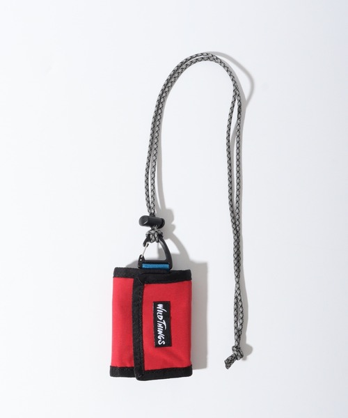WILD THINGS（ワイルドシングス）の「WILD THINGS ナイロン ネックミニウォレット DELFY採用（ボディバッグ/ウエストポーチ・メンズ・レッド/ブラック・FREE）」の3枚目の写真