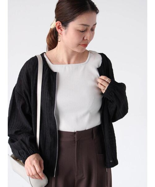 Lugnoncure（ルノンキュール）の「前後2WAYテレコタンクトップ《2025summer catalog item》（タンクトップ・レディース・ブラック/オフホワイト/グレー・F）」の4枚目の写真