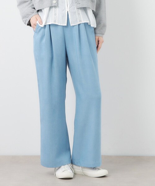LAURA ASHLEY(ローラアシュレイ)の「【STORY掲載!/ウエストゴム/タックあり】セルロースデニム イージーパンツ(デニムパンツ・レディース・ライトブルー/ネイビー・40/38)」の1枚目の写真