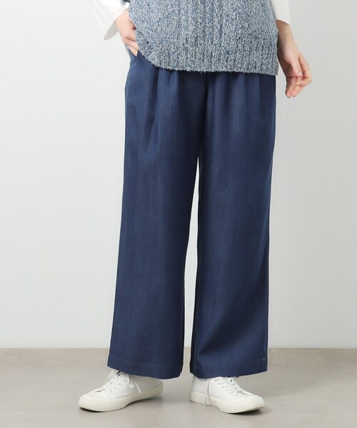 LAURA ASHLEY(ローラアシュレイ)の「【STORY掲載!/ウエストゴム/タックあり】セルロースデニム イージーパンツ(デニムパンツ・レディース・ライトブルー/ネイビー・40/38)」の7枚目の写真