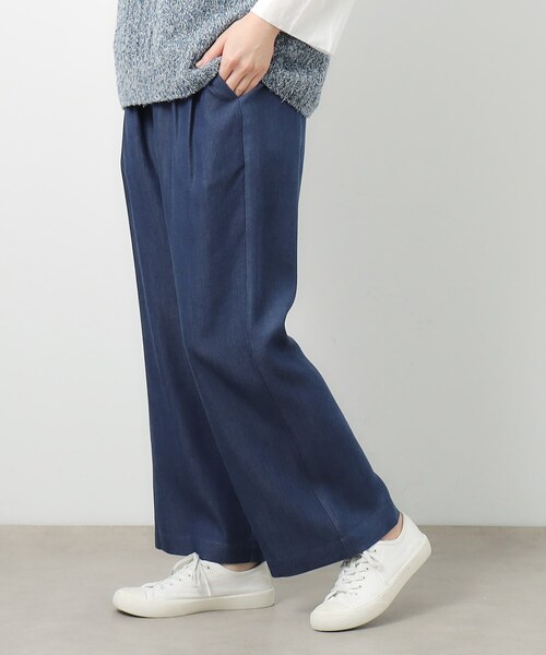 LAURA ASHLEY(ローラアシュレイ)の「【STORY掲載!/ウエストゴム/タックあり】セルロースデニム イージーパンツ(デニムパンツ・レディース・ライトブルー/ネイビー・40/38)」の8枚目の写真