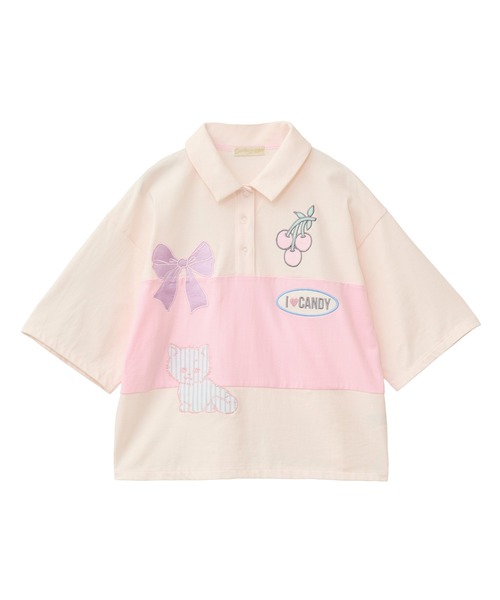 トップス Candy Stripper SWEET THINGS POLO TOPS セール】SWEET THINGS POLO トップス（ポロシャツ）｜Candy
