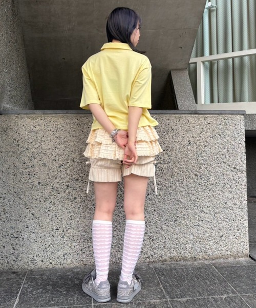 Candy Stripper（キャンディストリッパー）の「SWEET THINGS POLO トップス（ポロシャツ・レディース・ピンク/イエロー/ミント・FREE）」の17枚目の写真