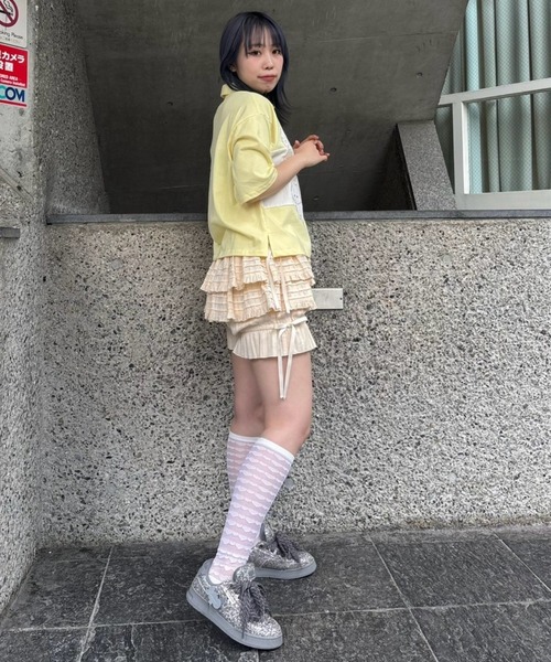 Candy Stripper（キャンディストリッパー）の「SWEET THINGS POLO トップス（ポロシャツ・レディース・ピンク/イエロー/ミント・FREE）」の16枚目の写真