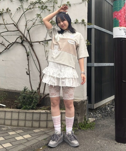 Candy Stripper（キャンディストリッパー）の「SWEET THINGS POLO トップス（ポロシャツ・レディース・ピンク/イエロー/ミント・FREE）」の20枚目の写真