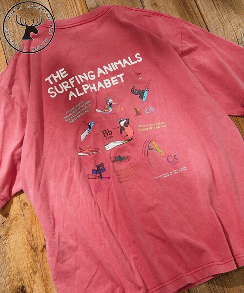 Jonas Claesson（ジョナスクレアッソン）の「JONAS CLAESSON/ジョナス クレアッソン Surfing animals Short Sleeve Tee/サーフィンアニマルズ バックプリント Tシャツ（Tシャツ/カットソー・メンズ・ブラック/ホワイト/ライトグレー/レッド・LARGE/MEDIUM）」の4枚目の写真