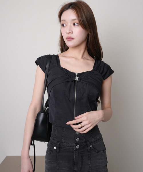 LIPSERVICE（リップサービス）の「レイヤードコルセットブラウス（シャツ/ブラウス・レディース・ブラック/その他1/ホワイト・FREE）」の8枚目の写真