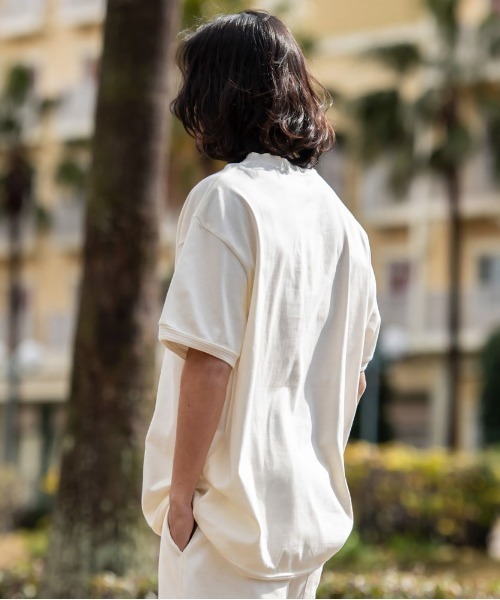 JEMORGAN(ジェーイーモーガン)の「『JEMORGAN LONG JOHNS/ジェーイーモーガンロングジョーンズ』20/2 OE天竺カットオフリブ半袖ボタンヘンリー【+】(Tシャツ/カットソー・メンズ・モカ/ブラック/グレー/オフホワイト・L/XL/M)」の15枚目の写真