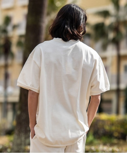JEMORGAN(ジェーイーモーガン)の「『JEMORGAN LONG JOHNS/ジェーイーモーガンロングジョーンズ』20/2 OE天竺カットオフリブ半袖ボタンヘンリー【+】(Tシャツ/カットソー・メンズ・モカ/ブラック/グレー/オフホワイト・L/XL/M)」の16枚目の写真