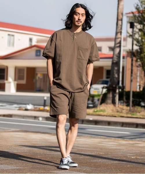 JEMORGAN(ジェーイーモーガン)の「『JEMORGAN LONG JOHNS/ジェーイーモーガンロングジョーンズ』20/2 OE天竺カットオフリブ半袖ボタンヘンリー【+】(Tシャツ/カットソー・メンズ・モカ/ブラック/グレー/オフホワイト・L/XL/M)」の5枚目の写真