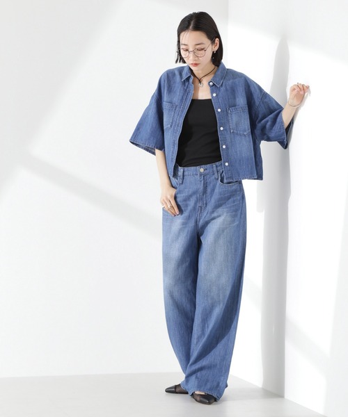 Healthy denim（ヘルシーデニム）の「Healthy DENIM/Breezy Pink Pepper Easy デニム（デニムパンツ・レディース・ブルー・23/24/25）」の8枚目の写真