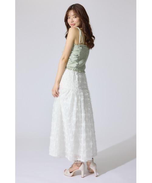 rienda（リエンダ）の「2WAYギャザーキャミトップス 夏服（キャミソール・レディース・ブラック/ホワイト/グリーン・FREE）」の11枚目の写真