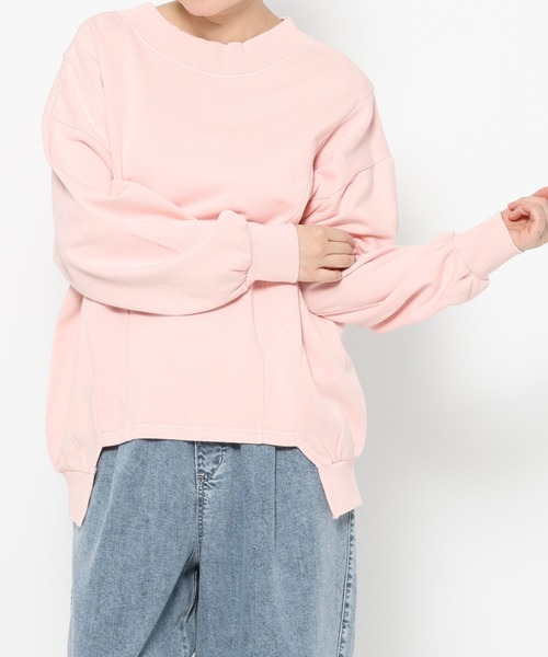 tシャツ 「daily CLIP」2WAYピグメントダイプルオーバー レディース daily CLIP】2WAYピグメントダイプルオーバー（Tシャツ