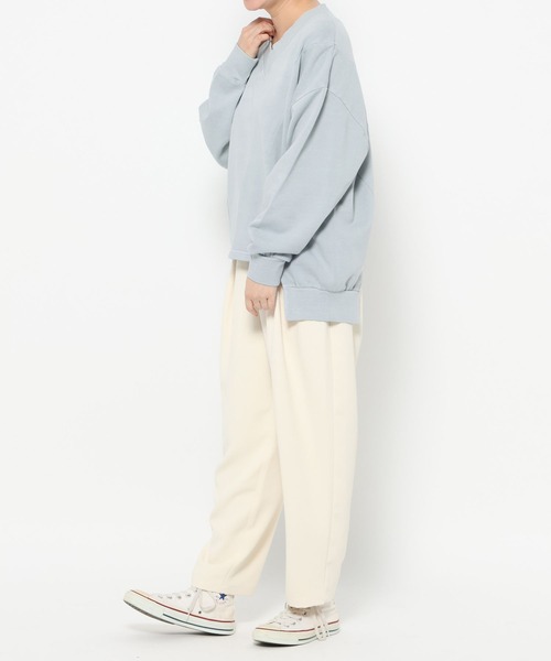 tシャツ 「daily CLIP」2WAYピグメントダイプルオーバー レディース daily CLIP】2WAYピグメントダイプルオーバー（Tシャツ