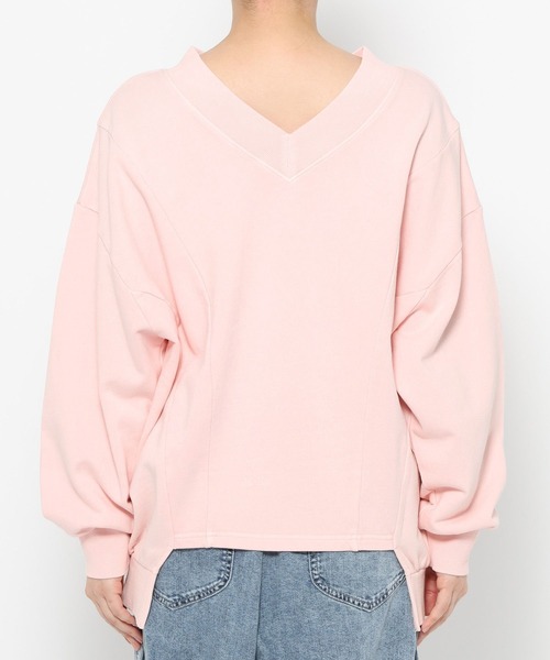tシャツ 「daily CLIP」2WAYピグメントダイプルオーバー レディース daily CLIP】2WAYピグメントダイプルオーバー（Tシャツ