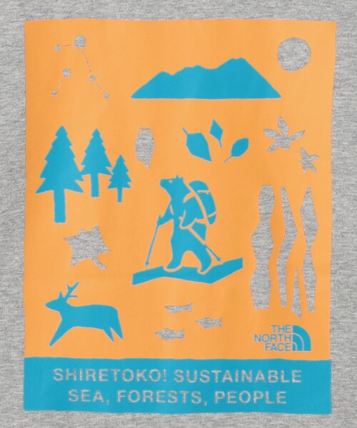 FREAK'S STORE（フリークスストア）の「THE NORTH FACE/ザ・ノース・フェイス 限定展開 キッズ ショートスリーブシレトコトコティー / NTJ32534ST（Tシャツ/カットソー・キッズ・グリーン/ホワイト/グレー・160/130/140/150）」の6枚目の写真