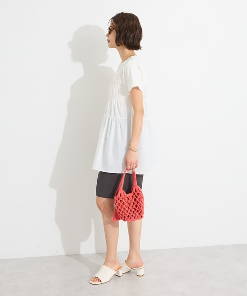 CRAFT STANDARD BOUTIQUE（クラフトスタンダードブティック）の「接触冷感/UVカット ティアードプルオーバー◆（Tシャツ/カットソー・レディース・ブラック/ホワイト/ブラウン/グリーン・FREE）」の19枚目の写真