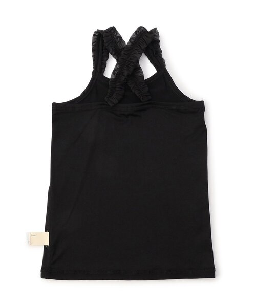 apres les cours（アプレレクール）の「【WEB限定/ジュニア対応】ひんやりメッシュクロスストラップキャミ（インナーウェア/肌着・キッズ・ブラック/オフホワイト/ベージュ/パープル/ネイビー/ピンク・90/100/110/120/80/130/140）」の12枚目の写真