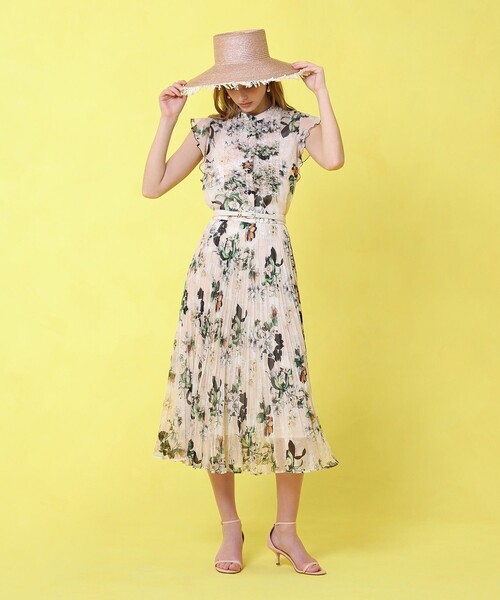 ANAYI(アナイ)の「bouquet プリント プリーツスカート(スカート・レディース・コーラル/ブルー・38/36/34)」の16枚目の写真