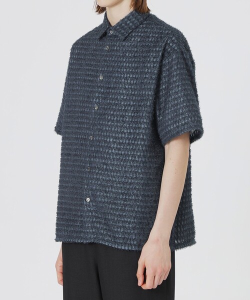 LOVELESS（ラブレス）の「シアーシャギージオメトリックハーフスリーブシャツ（シャツ/ブラウス・メンズ・オフホワイト/ブラック/ブルー系その他7・L/M）」の8枚目の写真