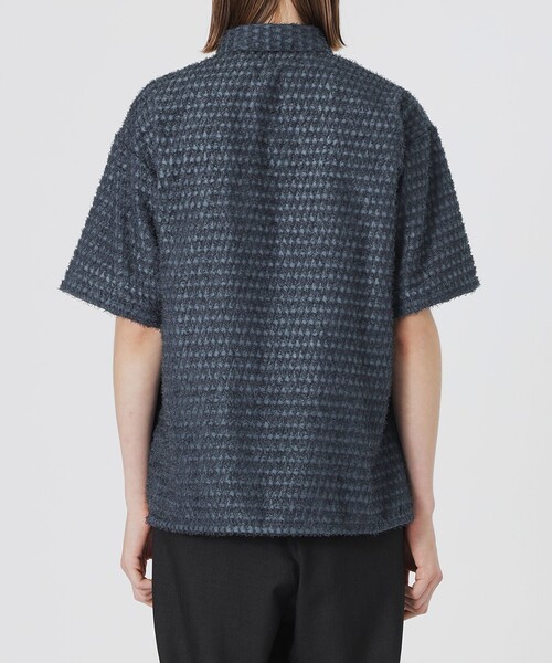 LOVELESS（ラブレス）の「シアーシャギージオメトリックハーフスリーブシャツ（シャツ/ブラウス・メンズ・オフホワイト/ブラック/ブルー系その他7・L/M）」の9枚目の写真