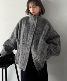 Classical Evon(クラシカルエヴォン)の【Classical Evon】洗練された大人の魅力を惹き出す。シャギースタンド比翼デザインブルゾン(ブルゾン)