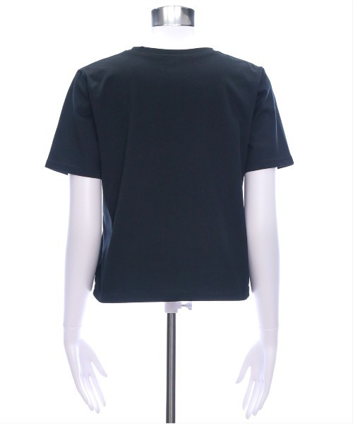 CLEAR BASIC（クリアベーシック）の「コード刺繍猫Tシャツ［大人 カジュアル アニマル］≪SS新作≫（Tシャツ/カットソー・レディース・ブラック/オフホワイト・F）」の8枚目の写真