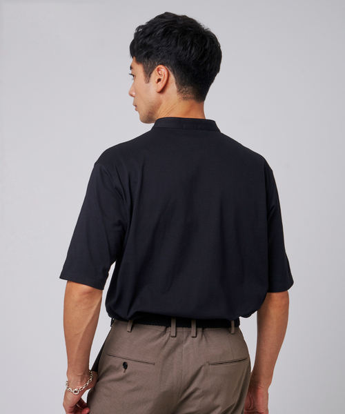 【国内配送】 (ラコステ) LACOSTE 吸水速乾＆高通気' 別注 フル バンドカラー トップス