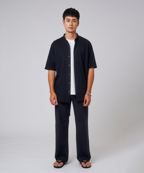 LACOSTE（ラコステ）の「"吸水速乾＆高通気" LACOSTE (ラコステ) 別注 バンドカラー フルオープン ポロシャツ（ポロシャツ・メンズ・ブラック/チャコールグレー/ネイビー・4/3/2/6/5）」の19枚目の写真