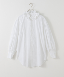 【crinkle crinkle crinkle】 cotton frill coller shirts